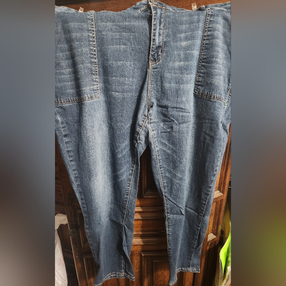 Light Blue Skinny Jeans with Faded Texture